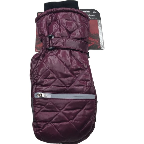 Swiss Tech Quilted Ski Mitten Purple Size Small/Medium New - Picture 1 of 12